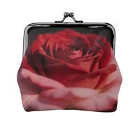 Portamonete Ghost Red Rose - Portafoglio in pelle con chiusura a bacio