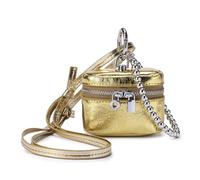 Portamonete giocoso portachiavi che offre funzionalità e supporto per feste per giovani adulti e studenti borsa da toilette multifunzionale in pelle, Oro, Taglia unica