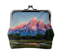Portamonete Grand Teton National Park, piccolo kit da viaggio per viaggi di fine settimana e viaggi di lavoro, Nero , Taglia unica, Portamonete