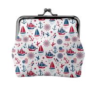 Portamonete Happy Columbus Day, portamonete con chiusura a bacio, piccolo portamonete da donna in pelle PU