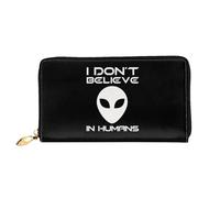 Portamonete I Don'T Believe In Humans Alien Porta Monete Elegante Coin Purse Stile Retrò Portafoglio Per Insegnante, Figlia, Madre