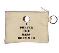 Portamonete I Prefer The Bass Drummer - Portachiavi beige, Beige, Taglia unica