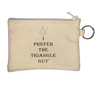 Portamonete I Prefer The Triangle Guy Portachiavi Beige, Beige, Taglia unica