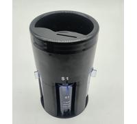 Portamonete in ABS nero, 5 in 1, con cinque tubi separati, base girevole, semplice organizer per rotolo di monete, 11,5 x 19,5 cm, per casa e ufficio