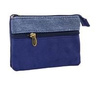 Portamonete in cotone carino portatile borsa per carte di credito ragazze Louis moda borsa borsa di lusso designer, Blu, 2PCS