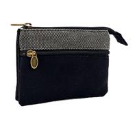 Portamonete in cotone carino portatile borsa per carte di credito ragazze Louis moda borsa borsa di lusso designer, Nero , 2PCS