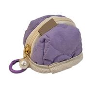 Portamonete in morbido cotone con pratica cerniera per gli appassionati di moda e gli studenti accessori per studenti, Viola