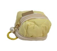 Portamonete in morbido cotone con pratica cerniera per gli appassionati di moda e gli studenti accessori per studenti, Giallo