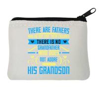 Portamonete in neoprene con scritta "There are fathers who do not love their Children slogan 10x11cm White, bianco, Taglia unica