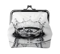 Portamonete in pelle a goccia d'acqua da donna, piccolo portafoglio con chiusura a bacio, mini porta carte per chiavi, rossetto, carino portamonete da viaggio