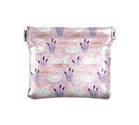 Portamonete in pelle con cigni bianchi in stile cartone animato, impermeabile, accessori da viaggio per ragazze e signore, Cigno bianco dei cartoni anim, 1 size