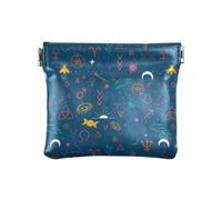 Portamonete in pelle con disegno colorato astrologia TarotWomen conveniente mini portamonete per donne ragazzi ragazze, Tarocchi di astrologia dal design colorato, 1 size