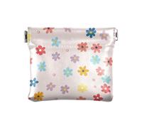 Portamonete in pelle con fiori, unisex, grazioso organizer per gioielli per donna e ragazza