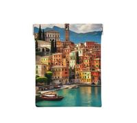 Portamonete in pelle con stampa di golf in bianco e nero per uomo, portamonete da donna, mini portafoglio per contanti, Bellissima Italia, Taglia unica, Portamonete