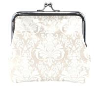 Portamonete in pelle con vena floreale bianca vintage personalizzata per donne ragazze bacio blocco portafoglio cambio borsa