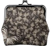 Portamonete in pelle da donna con farfalla comune bianca, portamonete piccolo con chiusura a chiusura a scatto Portafoglio con fibbia per regalo ragazza