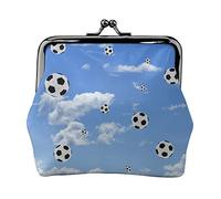Portamonete in pelle da donna con goccia di calcio, portamonete piccolo con chiusura a chiusura a scatto Portafoglio con fibbia per regalo ragazza