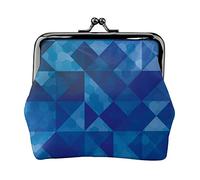 Portamonete in pelle da donna Deepblue Geo, piccolo portamonete con portafoglio con fibbia e chiusura Kiss-Lock per donne e ragazze