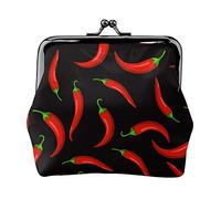Portamonete in pelle da donna Hot Pepper, piccolo portamonete con portafoglio con fibbia e chiusura Kiss-Lock per donne e ragazze