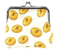 Portamonete in pelle personalizzata per le donne Carino monete dorate beige bacio blocco cambio borsa porta carte
