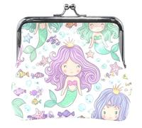 Portamonete in pelle personalizzata & Sacchetti Carino Carino Cartone Animato Sirene Colorato Bacio Blocco Cambiare Sacchetto Della Carta Del Sacchetto, Carino Cartoon Sirene Colorato, classico
