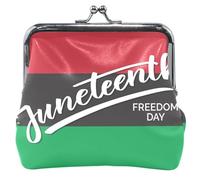 Portamonete in pelle personalizzato Donne Ragazza Giugno 19 Giugno Africano Persone Bacio Blocco Ragazze Piccolo Borsa Cambiamento, Giugno 19 giugno Popolo africano, classico