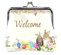 Portamonete in pelle personalizzato per donne e ragazze carino coniglietti benvenuto bacio serratura piccolo sacchetto portamonete
