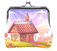 Portamonete in pelle personalizzato per le donne carino carino cartone animato pan di zenzero casa bacio blocco cambio borsa per ragazze
