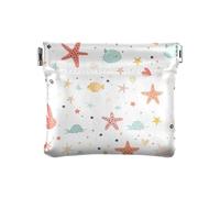 Portamonete in pelle PU con disegno di un mondo sottomarino, per donna e ragazza