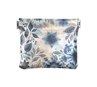 Portamonete in pelle PU con fiore e tempesta, luna, portamonete in pelle sintetica per donne, dimensioni 10,9 x 9,4 cm, Fiori Tie Dye, Taglia unica, Fiori Tie Dye