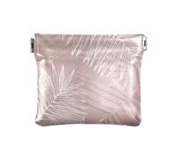 Portamonete in pelle PU con foglie tropicali astratte, color pesca, rosa, portamonete, impermeabile, per ragazze e donne, Astratto Fogliame Tropicale Rosa Pesca, 1 Size, Accessorio da viaggio