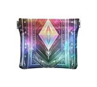 Portamonete in pelle PU con grazioso ritratto di bradipo con chiusura unica, per donne e ragazze, tarocchi diamanti, 1 size, moderno