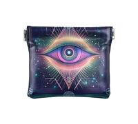 Portamonete in pelle PU con grazioso ritratto di bradipo con chiusura unica, per donne e ragazze, Tarocchi spirituali, 1 size, moderno