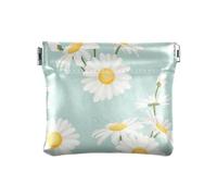Portamonete in pelle PU con margherita, camomilla, campo verde, da donna, porta cambio, organizer per tessere, fantasia, camomilla, campo verde, taglia unica, accessorio da viaggio, Camomilla
