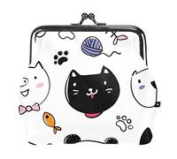 Portamonete in pelle PU da donna Simple Animal Mini portamonete con fibbia per ragazze
