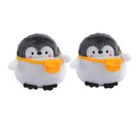 Portamonete in peluche a forma di pinguino, grazioso portamonete a forma di pinguino con portachiavi e cerniera, per donne e ragazze, 2 pezzi, Taglia libera