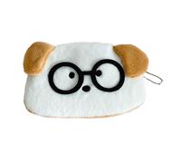 Portamonete in peluche con portachiavi, bella borsa a portafoglio per donne e bambini, piccole borse per il trucco, portamonete regalo piccola borsa per il cambiamento, Orecchie marroni, Bellezza di