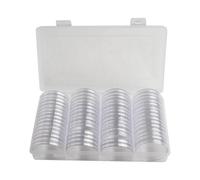 Portamonete in plastica ispessita per monete 41 mm confezione da 60 con scatola