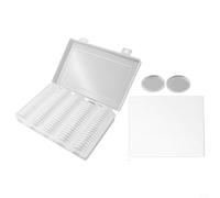 Portamonete in plastica trasparente, set da 100 pezzi, ideali per riporre gettoni e badge, con comoda scatola organizzativa