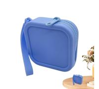 Portamonete in silicone, portamonete quadrato in silicone, portamonete con cerniera liscia e corda per appenderlo, impermeabile, portamonete in silicone per monete, chiavi, rossetto, carte di