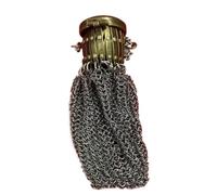 Portamonete Inglese Fatto A Mano Anni 20 Con Coperchio A Vite, Portamonete A Rete, Mini Vintage A Doppia Catena A Rete, Portafoglio A Catena, Portamonete A Rete Per Monete, Dadi, Gioielli, 1pcs