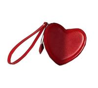 Portamonete leggero a forma di cuore, in pelle PU, per donne che cercano una miscela di stili retrò e moderni portamonete coreano a forma di cuore