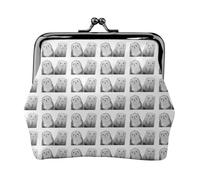 Portamonete leggero con stampa di furetti, portafoglio minimalista per corse di caffè e uscite locali, Nero , Taglia unica, Portamonete