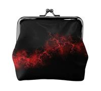Portamonete leggero con stampa Explosion Burst, rosso e nero, portafoglio minimalista per corse di caffè e uscite locali, Nero , Taglia unica, Portamonete