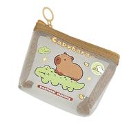 Portamonete leggero in rete con divertente design Capybara Borsa in rete traspirante adatta a diverse età e facile da trasportare porta monete alla moda, D, Bellezza di massa