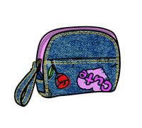 Seven Camomilla Portamonete Con Chiusura Zip, Blu Denim e Illustrazioni Colorate, Scomparto Monete, Accessorio Bambina e Ragazza