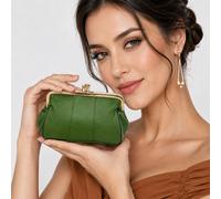 Portamonete mini in vera pelle alla moda e versatile con chiusura in metallo, portachiavi multifunzionale, porta carte d'identità, portafoglio da donna, regalo premuroso e di qualità per la festa dell