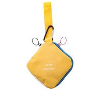 Portamonete - Mini portafoglio | portatile, leggero e con clip, ideale per viaggi, feste, riunioni familiari degli studenti. Ideale per trasportare denaro, carte e chiavi., Giallo, la descrizione