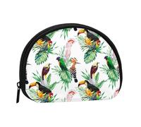 Portamonete moderno con pappagallo, tucano cacatua e simpatico mini portamonete da donna, piccolo portamonete