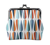 Portamonete moderno retrò con forme a goccia, portamonete con serratura a bacio, portamonete in pelle, borsa piccola da donna, borsa per regali, nero, taglia unica, alla moda, Nero , Taglia unica,